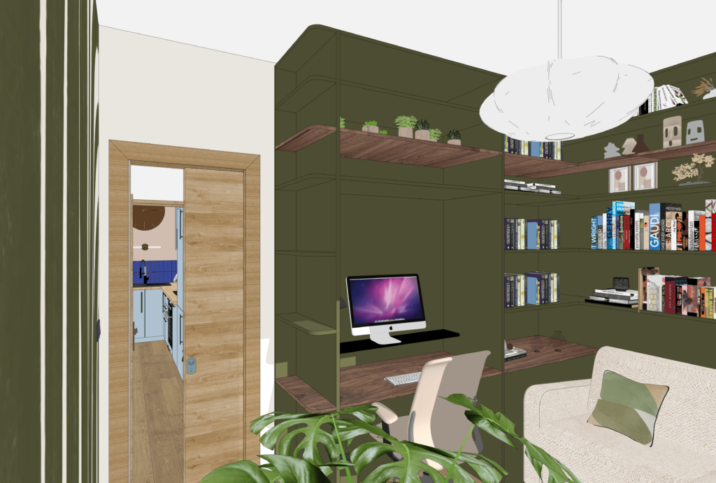projet d'aménagement, plan appartement Architecture intérieur à Lille, Bureau