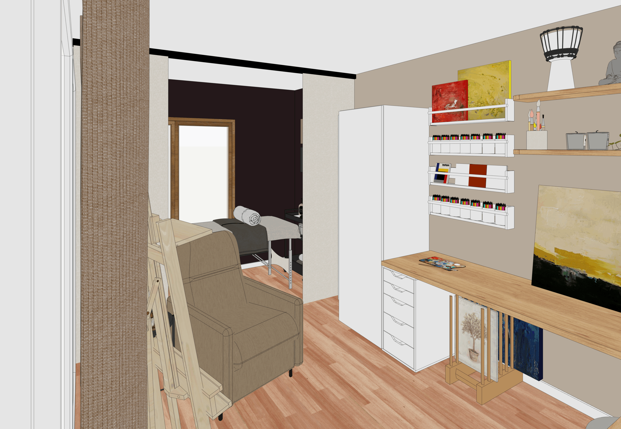 Bureau Charlisse ouvert