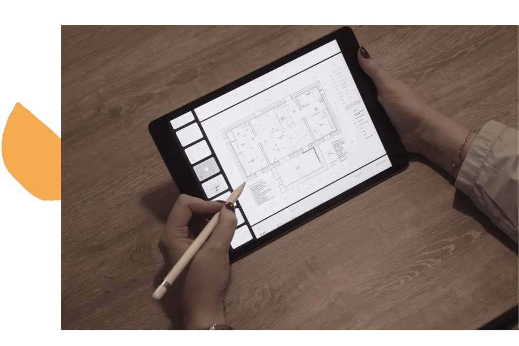 Conception de plans personnalisés sur iPad – prestations d’architecture intérieure à Lille