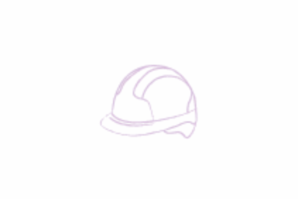 Illustration d’un casque de chantier, symbole du service Pilotage Rénovation proposé par une architecte d’intérieur Lille.